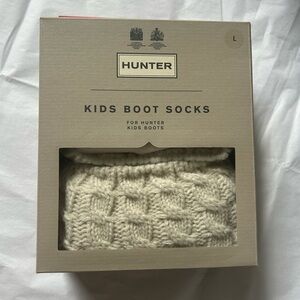 Hunter Cream Kids Boot Socks L 1-3